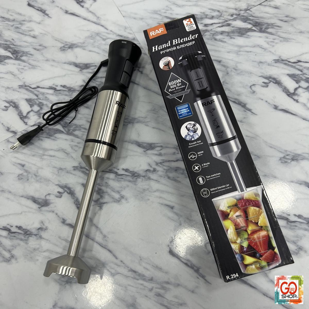RAF Imported High Quality Heavy Duty Full Stainless Steel Body Hand Blender Stick Mixer 600W