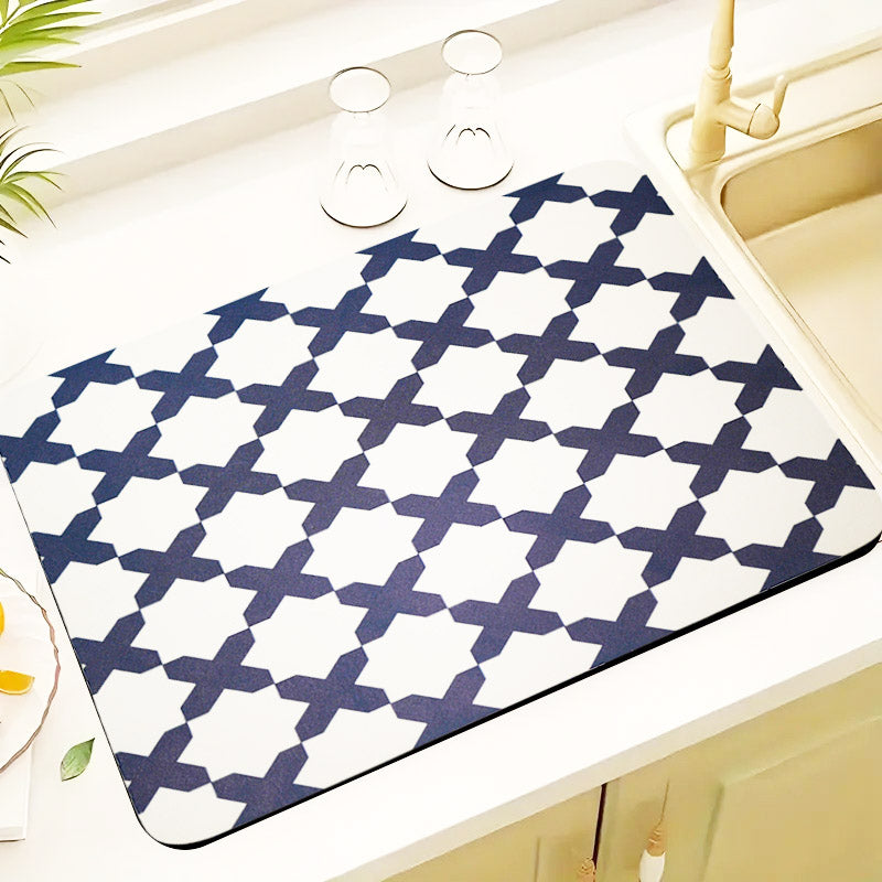 Anti-Slip Dish Drying/Dining Table Mat-Water Absorbent Moroccan Design