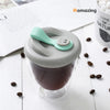 Double Wall Glass Mug With Lid