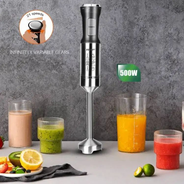 RAF Imported High Quality Heavy Duty Full Stainless Steel Body Hand Blender Stick Mixer 600W